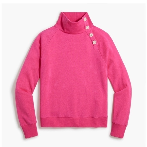 J. CREW | 2023 Wide button-collar pullover sweatshirt in cloudspun fleece | XS - Picture 2 of 8